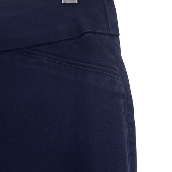 Croft & Barrow Womens 12 Short Navy Blue Pull On Ankle Cropped Pants - Picture 2 of 6